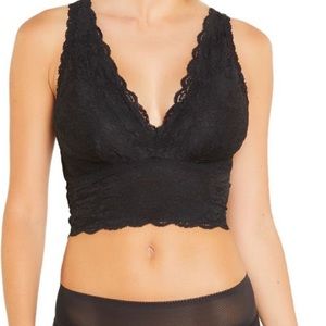 Cosabella Small black lace curvy plungie longline bralette